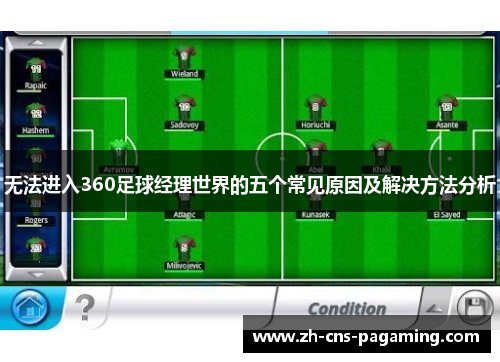 无法进入360足球经理世界的五个常见原因及解决方法分析